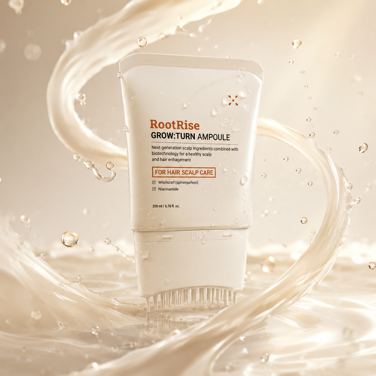 RootRise Growturn Hair Growth Serum with Built in Brush